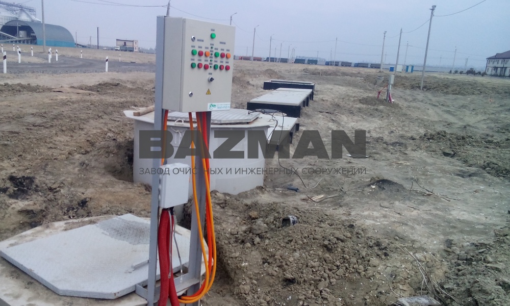 Комплекс очистных сооружений объект Азов сити, КОС, КНС, Колодцы производительность 50 м3/сутки